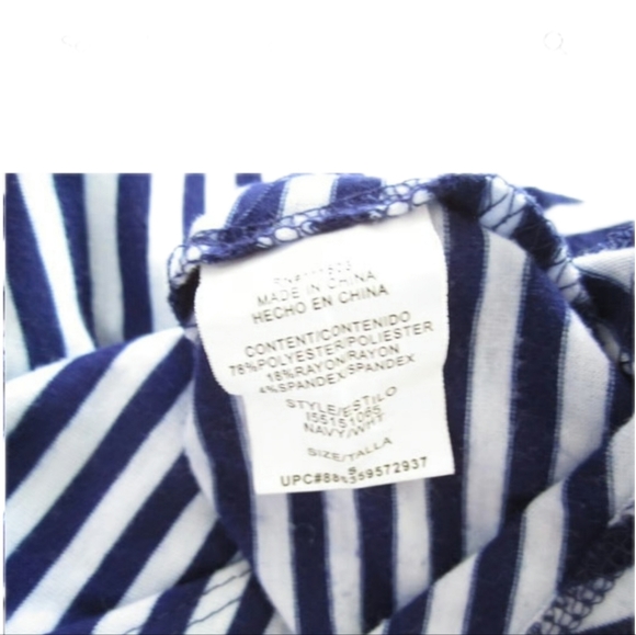 Lily Rose Skirt Navy & White Stripes Full Length A Line Skirt , Sz S NWT - Picture 4 of 6